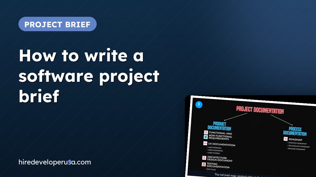 How to write a software project brief: the documentation map splitting product documentation from process documentation
